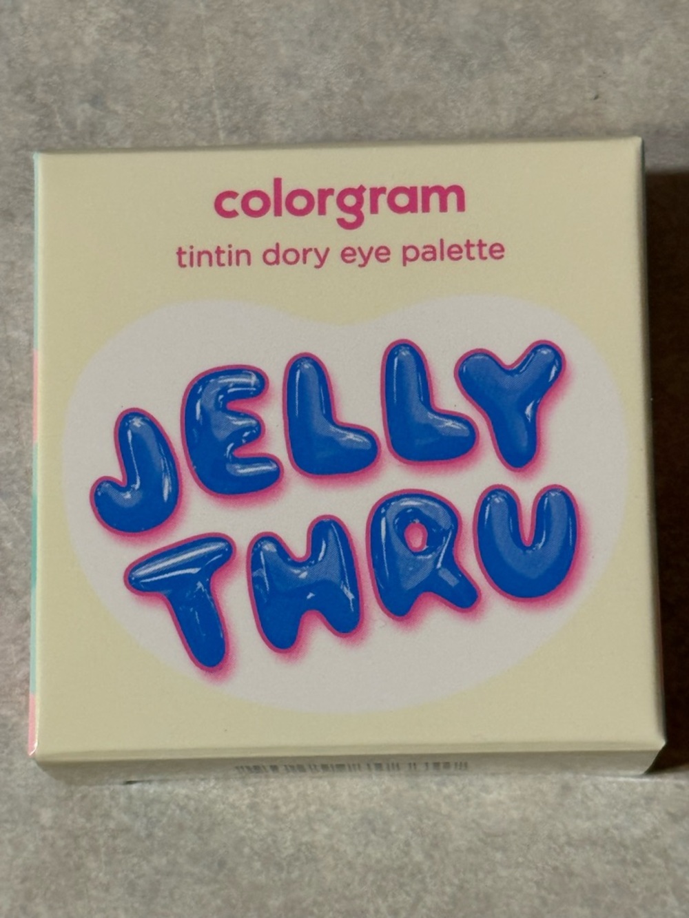 Colorgram Tintin Dory Eye Palette, part of the brand's "Jelly Thru" collection.